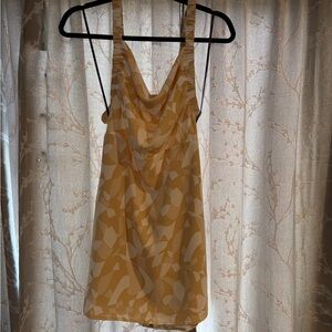 Forever 21 Strapless Beige and White Dress